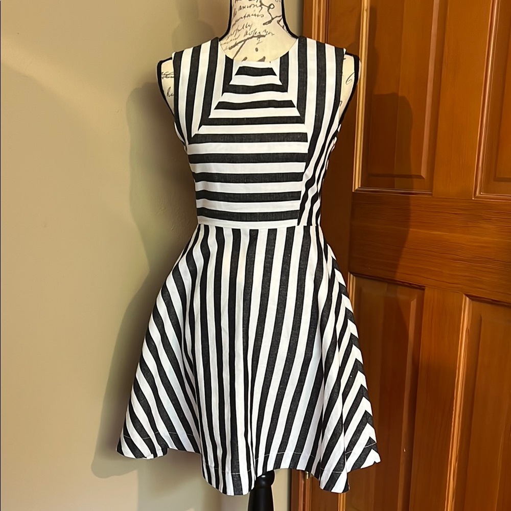 Black and White Striped Kate Spade Dress